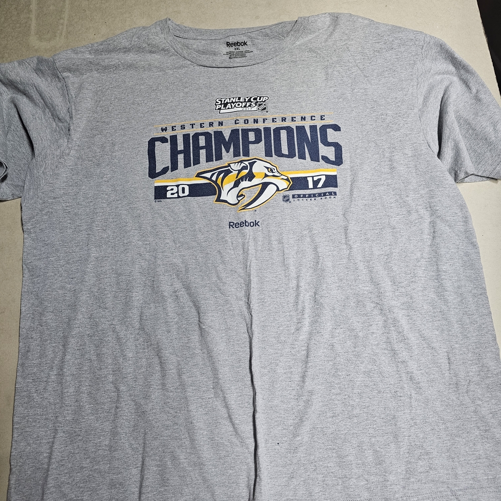 Reebok Gray Nashville Predators Graphic T-Shirt